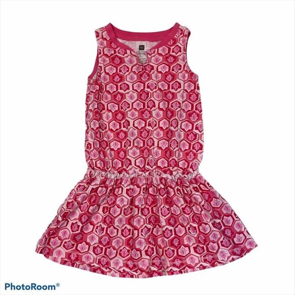 Girls‎ Tea “Fatima” Pink Drop Waist Dress Size 3 - Picture 2 of 10